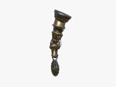 Robotic Arm A07 Bronze - Character Design SciFi Low-poly 3D model