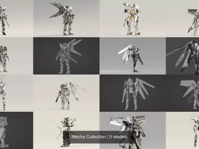 Mecha Collection 3D Model Pack