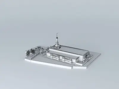 LDS. Temple Caracas, Venezuela. Templo Mormon, 96th Operating... Free 3D model
