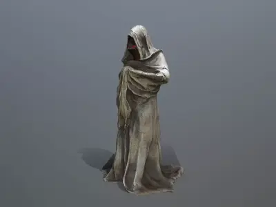 old statue Low-poly 3D model