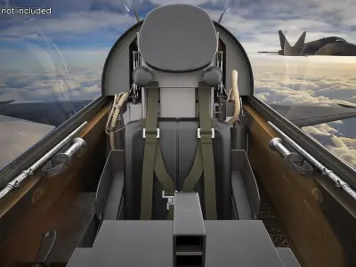  Camouflaged Military Fighter Jet without Rockets 