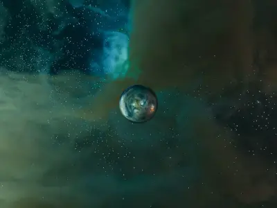 Stellar Tides Nebula HDRI 12k 360 equirectangular 3D model