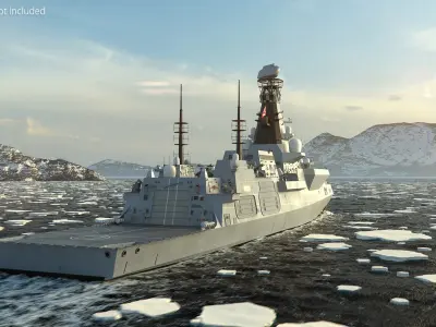  Type 26 ASW Frigate Canada Grey Rigged 