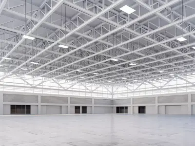 Lowpoly warehouse 11 Low-poly 3D model