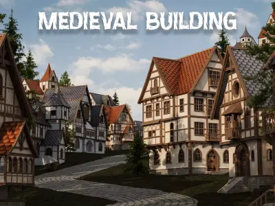 Medieval building  vol01 Low-poly 3D model