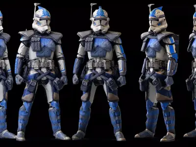 Clone Figure 3d model Scan Low-poly 3D model