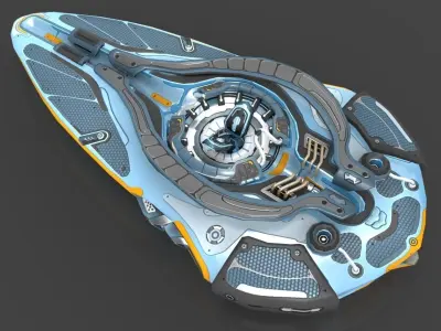 Luminaris Starship Low-poly 3D model