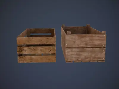 Crate Low-poly 3D model buy