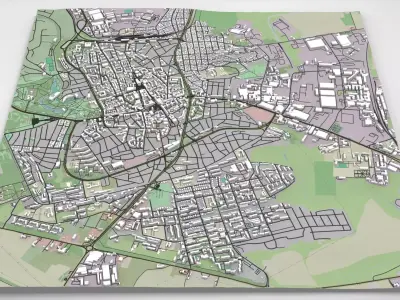 Cityscape Dobrich Bulgaria 3D model