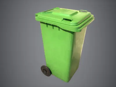 Recycle Bin Low-poly 3D model