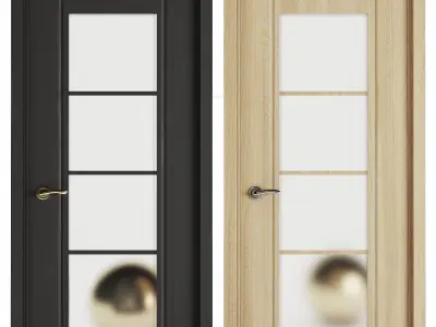 Set Modern Door 04 3D model