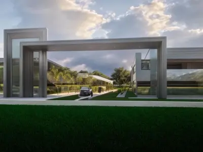 Office building complex 3D model