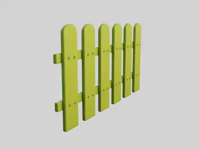 Cartoon Fence 6 3D model