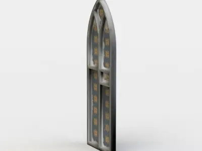 Window stained glass Low-poly 3D model