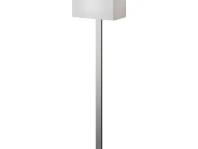 TOMELILLA Floor lamp nickel-plated white 150 cm 3D model