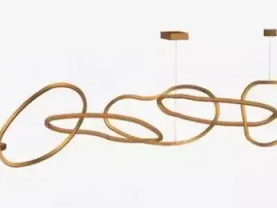 Maillon 6 Horizontal LED Pendant Light 3D model
