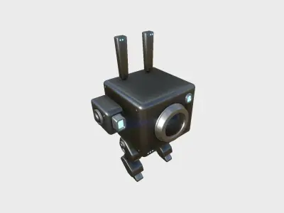 Robot C5 Dark Steel - Sentinel Character SciFi Design Low-poly 3D model