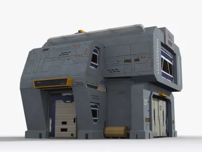 Factory Industrial Sci Fi x15 Low-poly 3D model