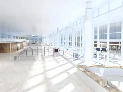 Airport Departures Lounge 3D model