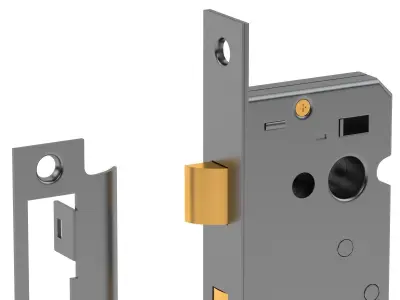 Matt Black Sash Lock  3D model