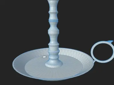 Candle Holder Low-poly 3D model 6