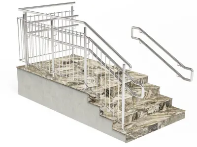 Stairs set 8 pcs 3D model