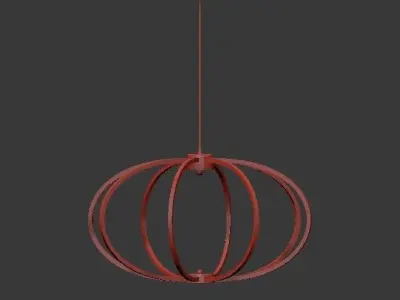 Leggero Collection 8 Light Gold LED Pendant 3D model