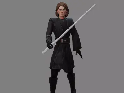 Cartoon Young Space Knight Hero 3D print model