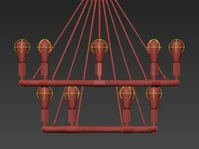 Rope Wrapped Pendant Industrial Style 3D model