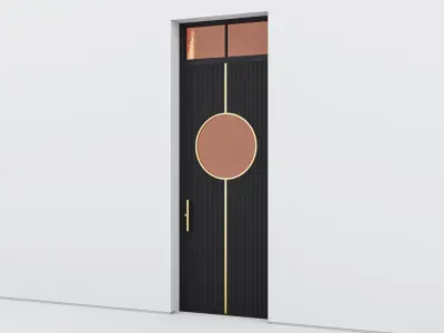 Aluminium door 340 3D model