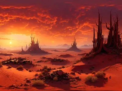 HDRI Desert Panoramas Low-poly 3D model