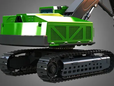 953MH Tracked Feller Buncher 3D model