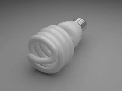 CFL Light Bulb 3D model