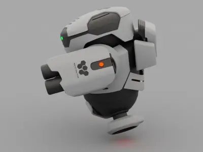 Combat Robot NIOVI  rigged 3D model