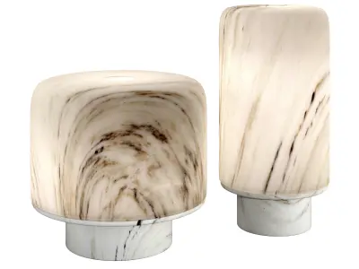 Pair of lamps Foxfire by Studio Raw Material 3D model