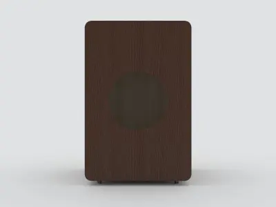 Cajon wooden cuboid 3D model