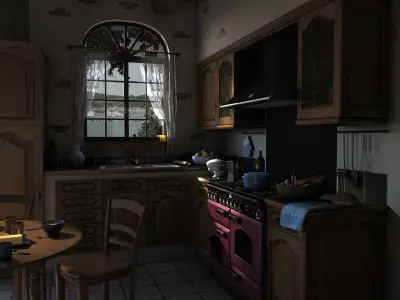 Traditional Kitchen 3D model