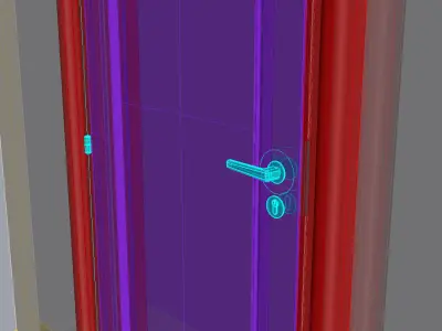 Wooden Door 3D model