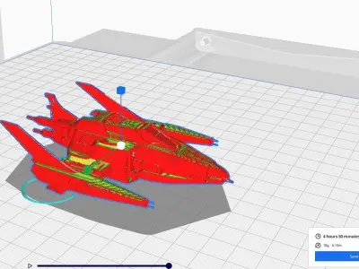 scifi spaceship 3D print model