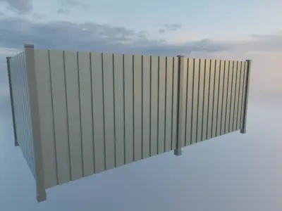 Metal Fence Free low-poly 3D model purchase