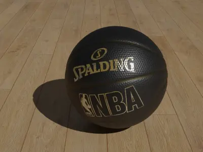 Spalding Black Ball Basket 3D model