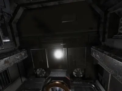 Sci-fi elevator environment asset pack Low-poly 3D model