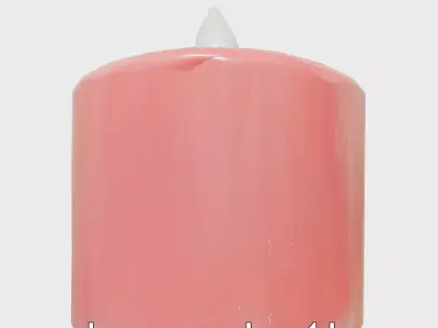 Cozy Ambient Candle with Flickering Flame Texture