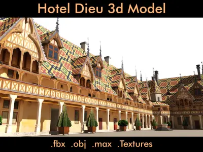 Hotel Dieu- 3d Model 3D model