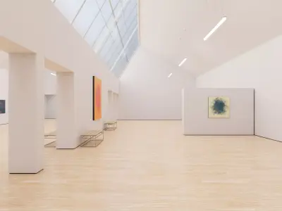 Art Museum Gallery Interior 23 Low-poly 3D model