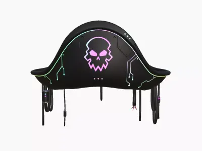 Cyberpunk Pirate Hat A10 - Character Design Low-poly 3D model