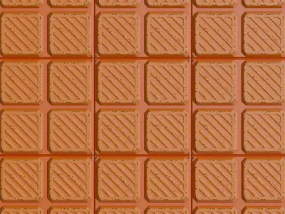 Orange Metal Plate Sci-Fi PBR Seamless Texture