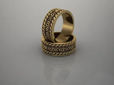 Beautiful filigree Ring  3D print model