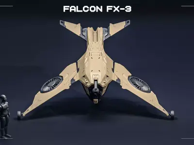 FALCON aircraft 3D print model