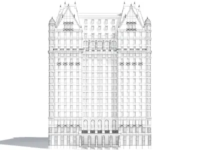  Large Hotel 3D Model 3D model
